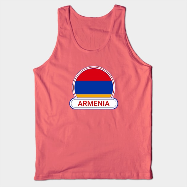 Armenia Country Badge - Armenia Flag Tank Top by Yesteeyear